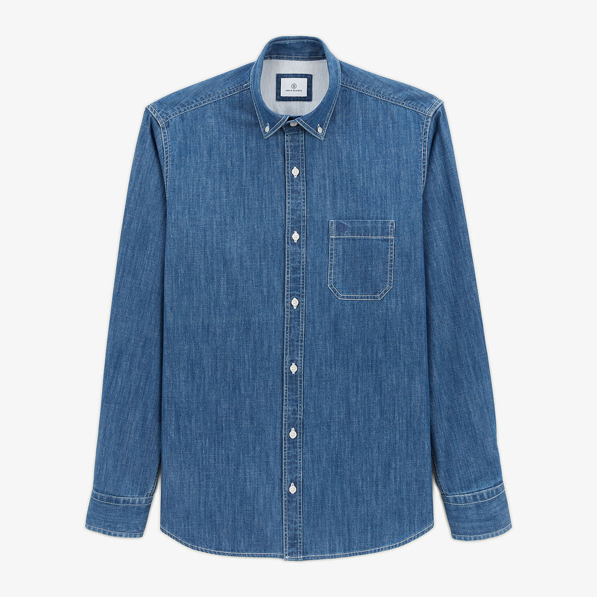 Chemise regular chambray bleach