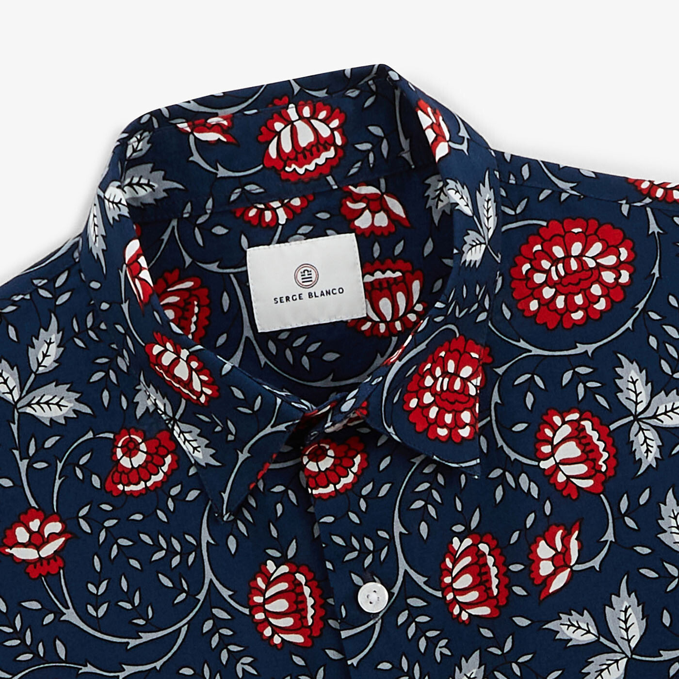 Chemise manches courtes San indigo imprimé batik