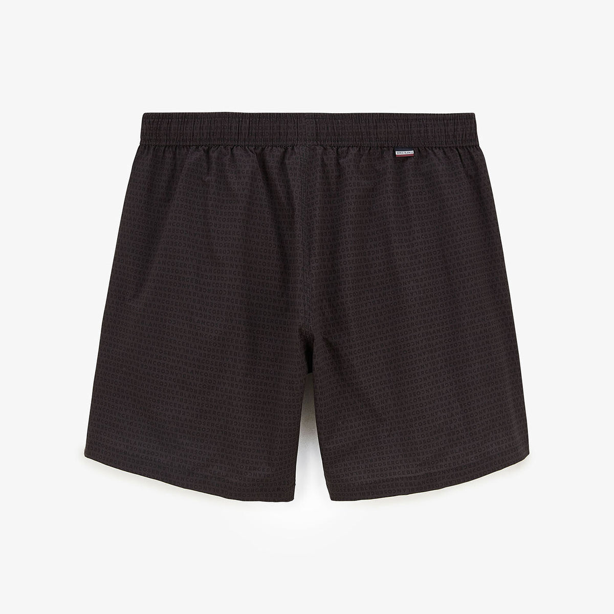 Short de bain monogramme noir Nils