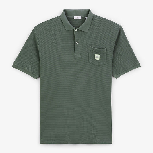 Polo gaufrette Logan militaire