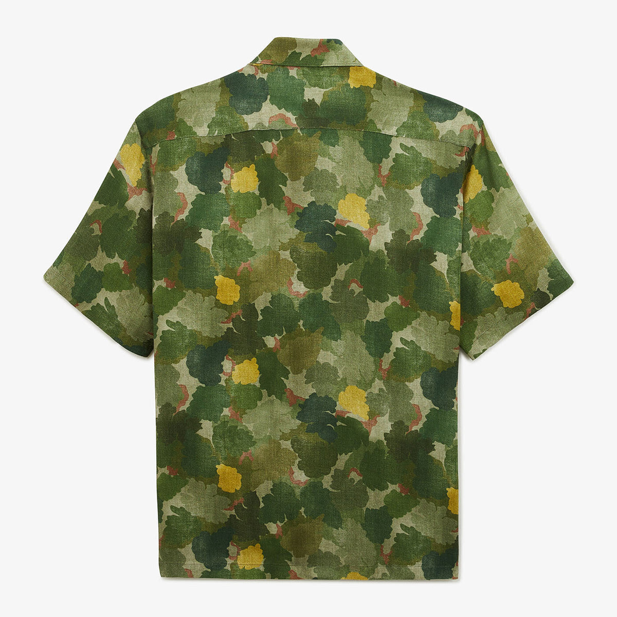 Chemise manches courtes San verte imprimé camouflage