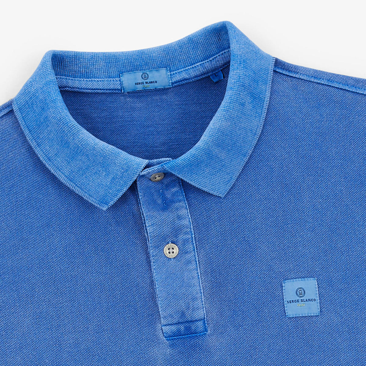 Polo piqué Louis blue work