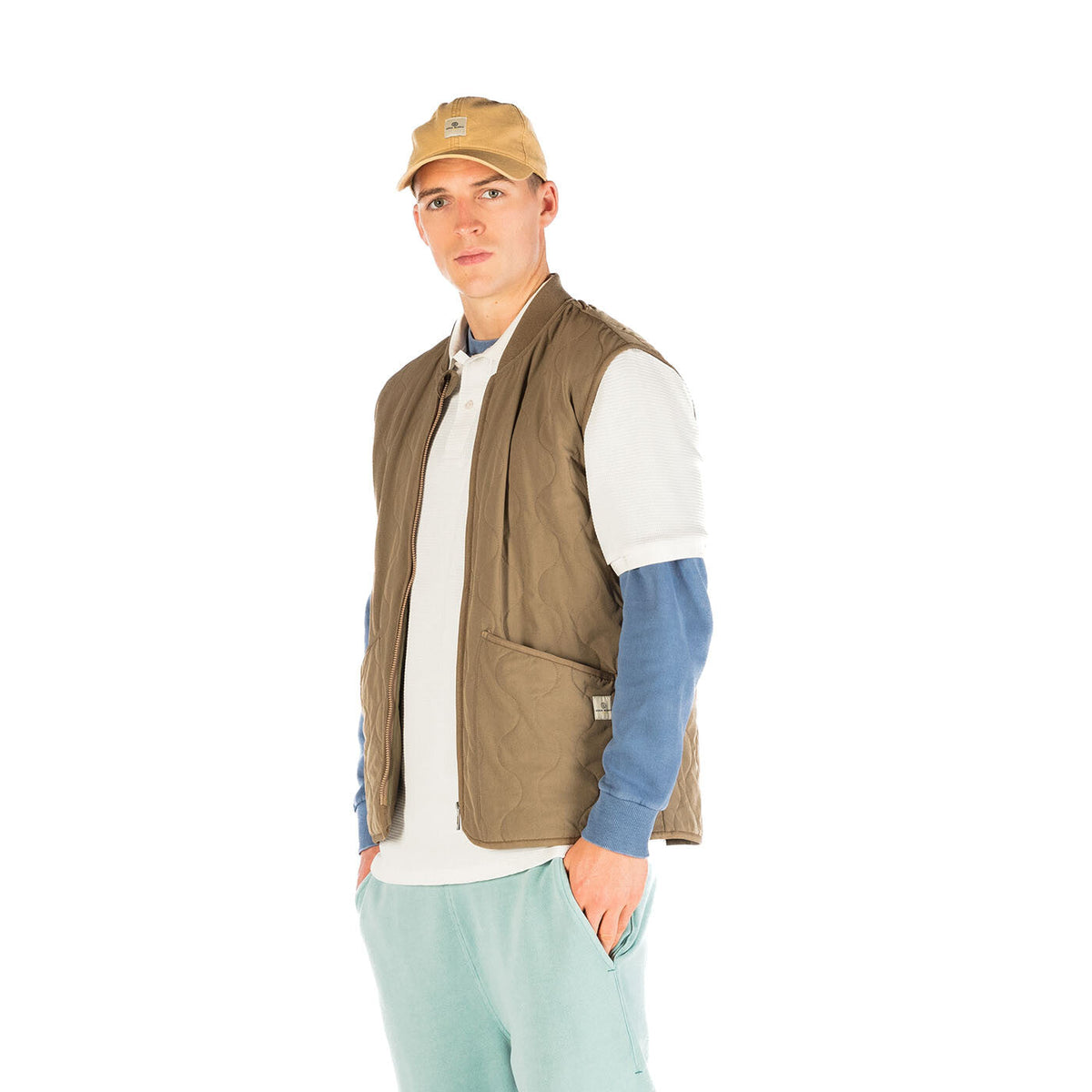 Veste sans manche Dustin matelassée beige