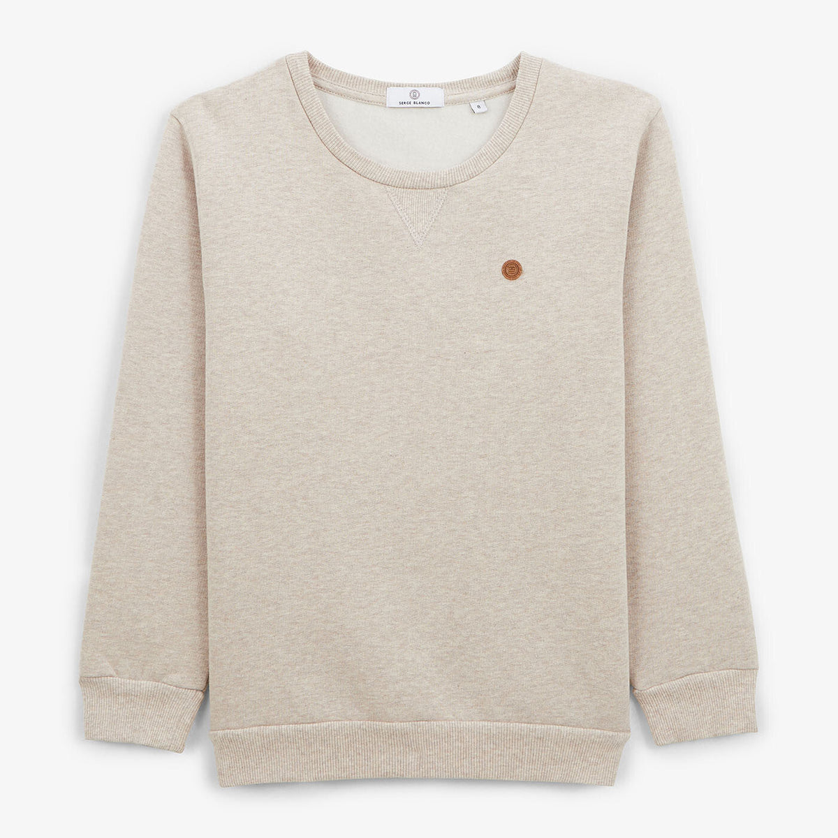 Sweat molleton Sam junior beige chiné