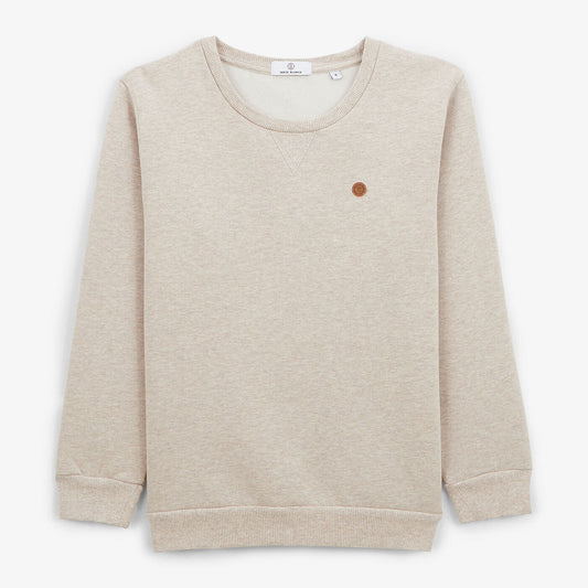 Sweat molleton Sam junior beige chiné