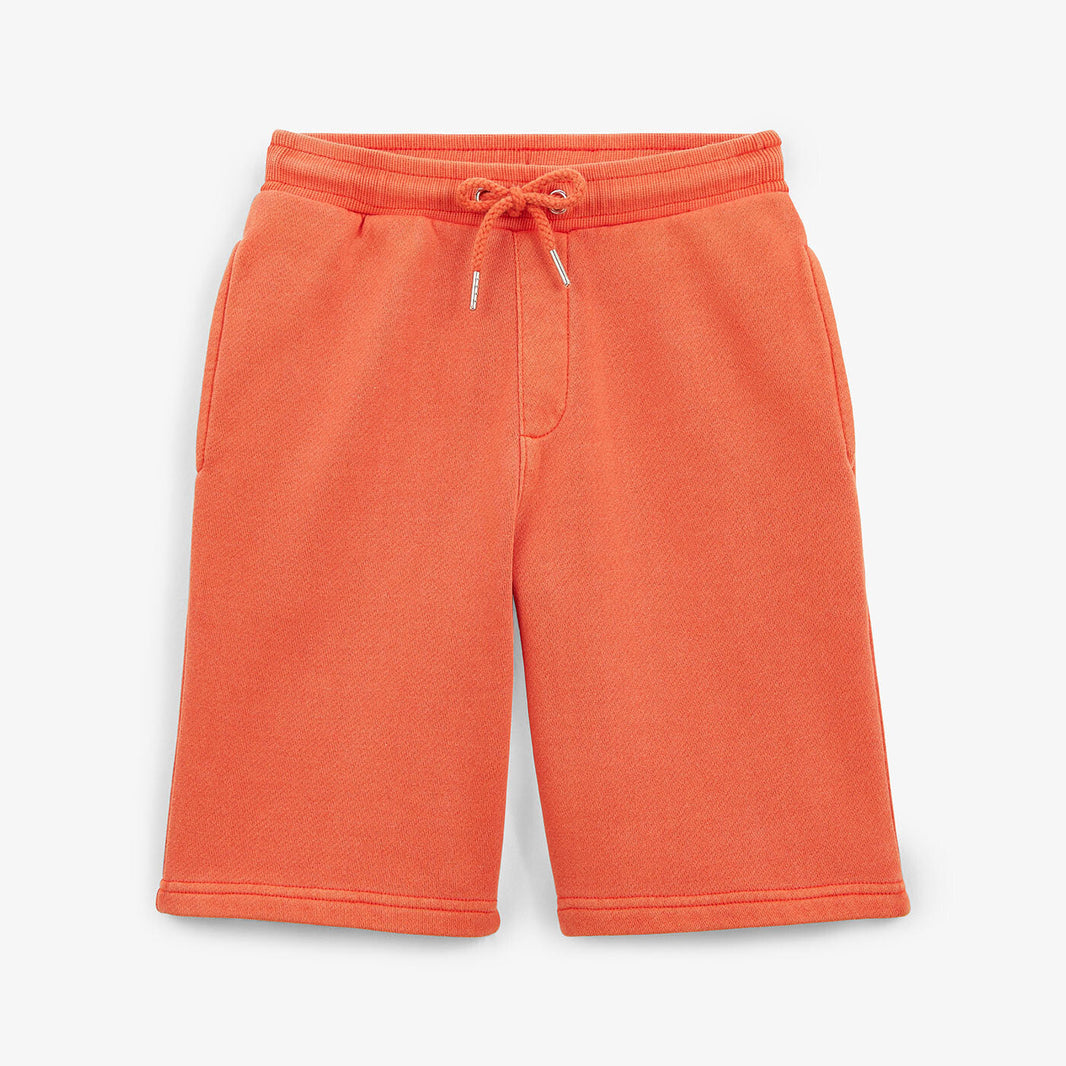 Junior-bermuda van fleece, Basile, in carrot-kleur