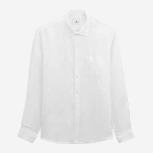 Chemise regular en lin blanche