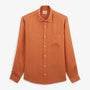 Chemise regular en lin orange