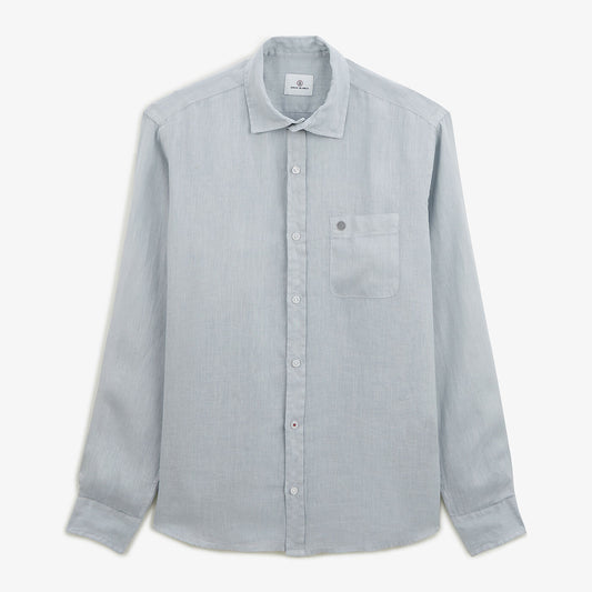 Chemise regular en lin grey