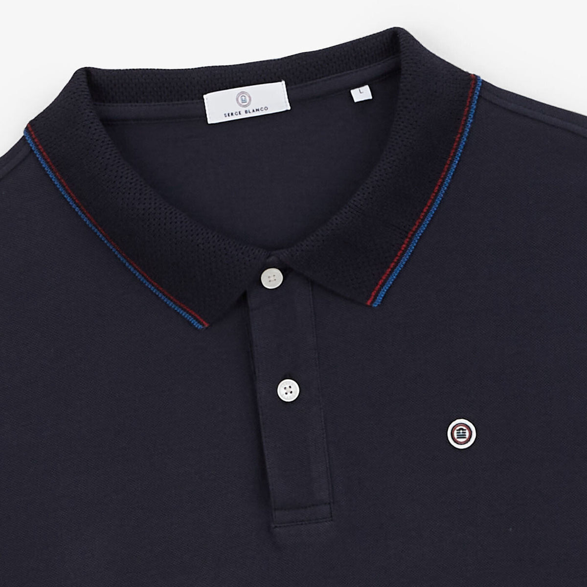 Polo piqué Lilian bleu foncé