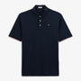 Polo piqué stretch Liam bleu foncé