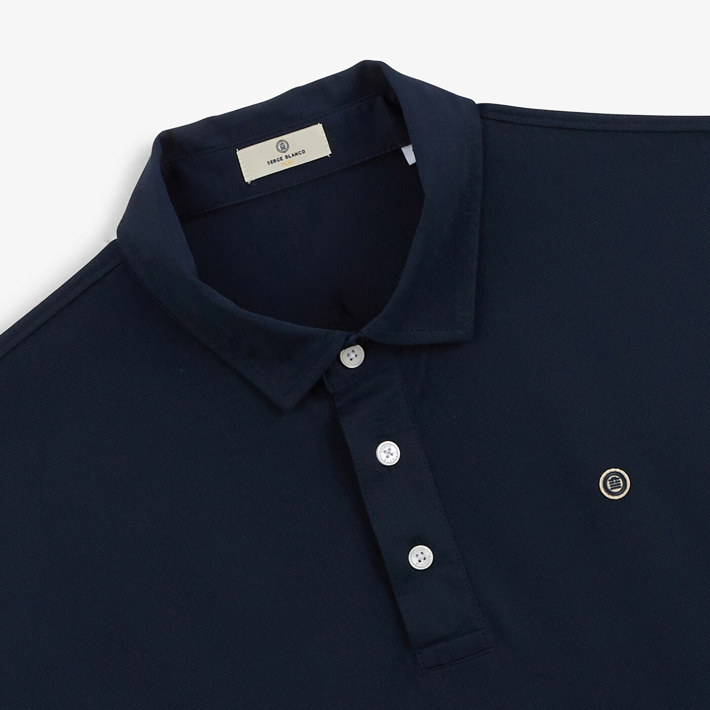 Polo piqué stretch Liam bleu foncé