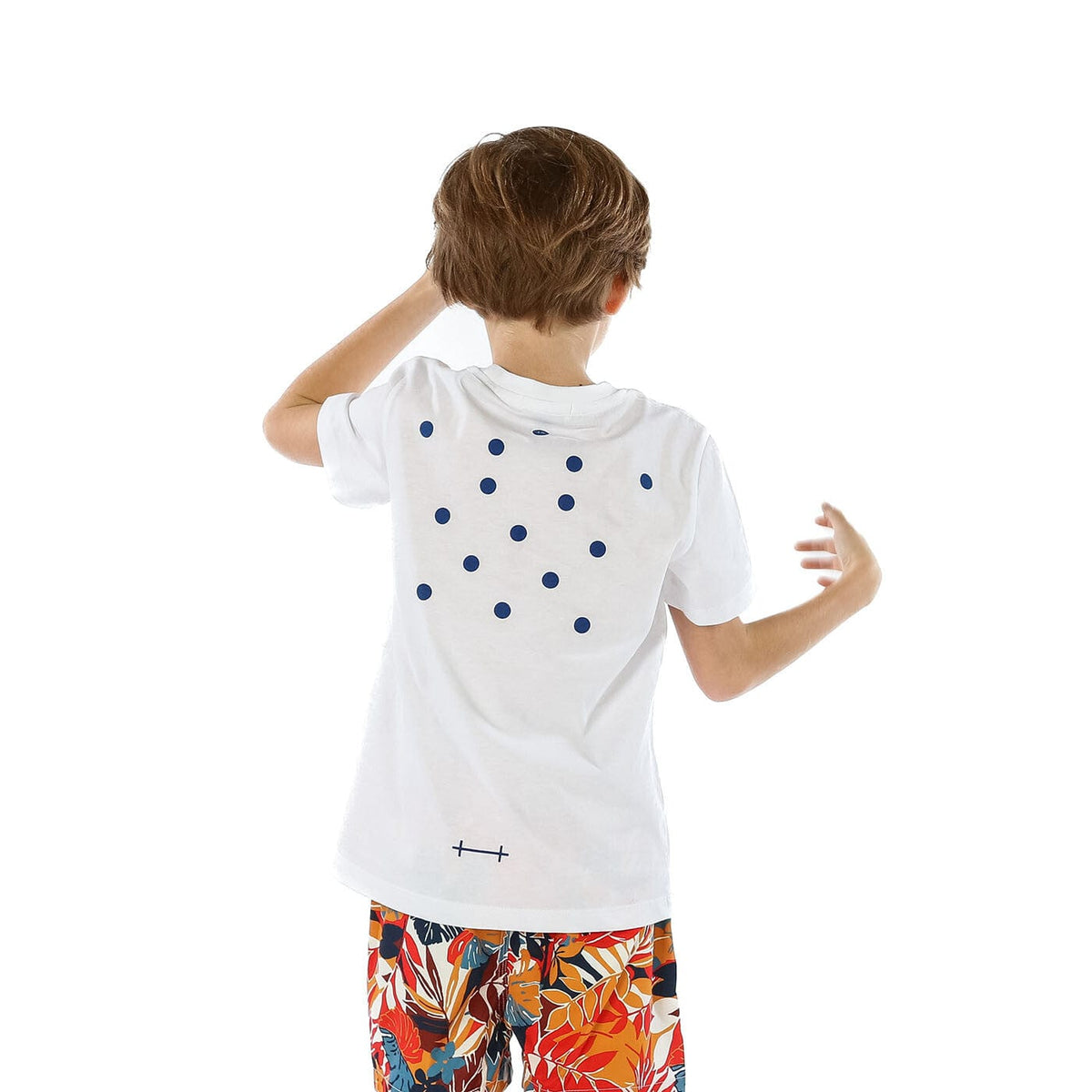 T-shirt Theodort junior blanc imprimé dos