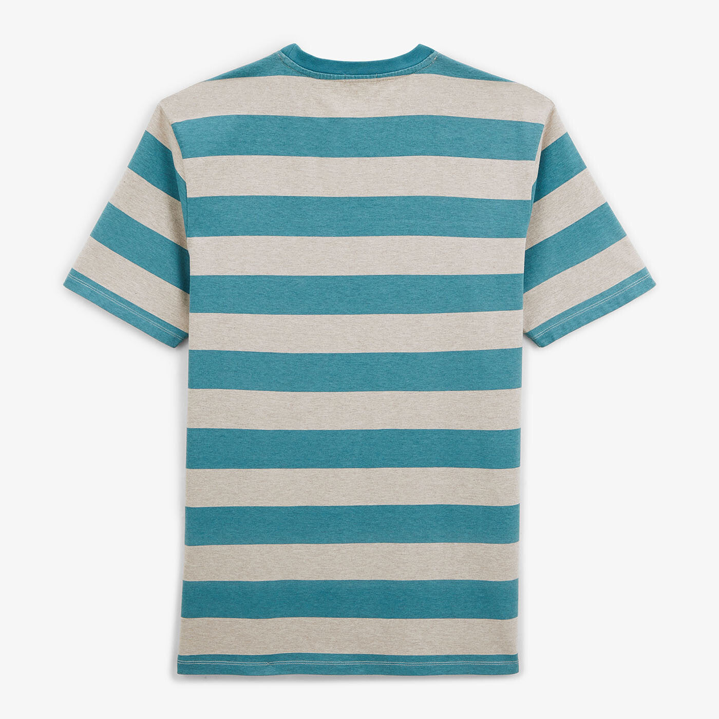 T-shirt Timothee rayé bleu canard