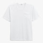 T-shirt slub Tony blanc poche poitrine