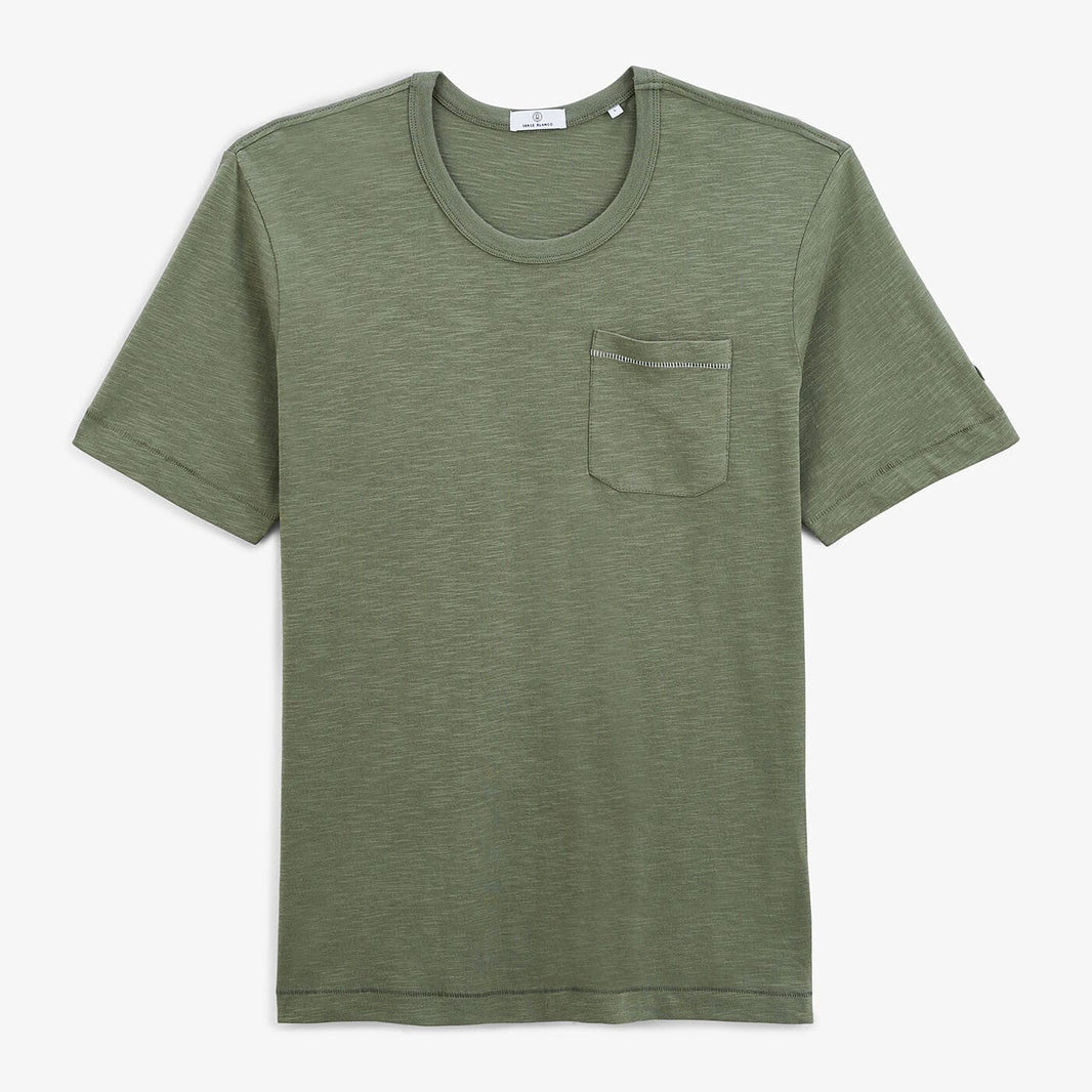 Tony Avocat Slub T-shirt with chest pocket