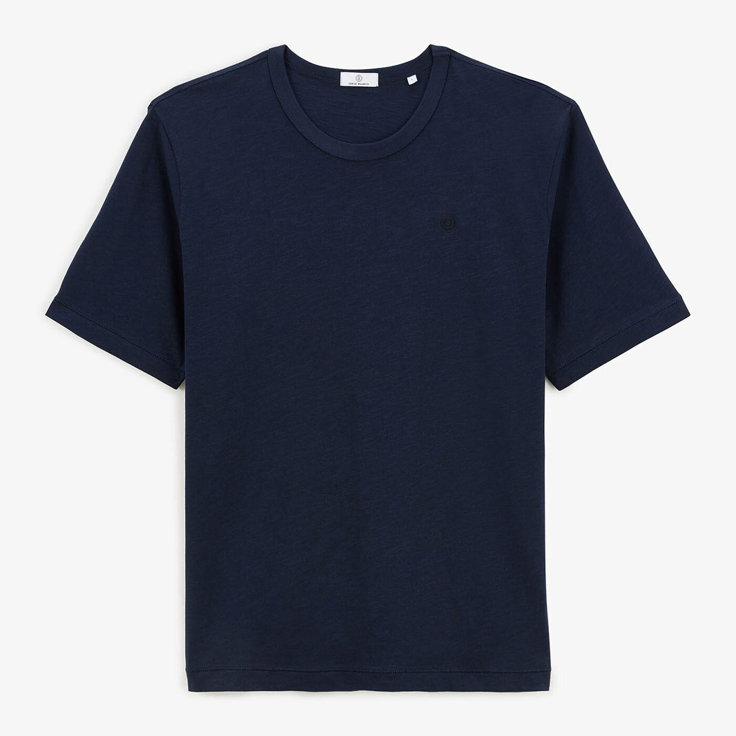 Camiseta slub Tristan azul oscuro