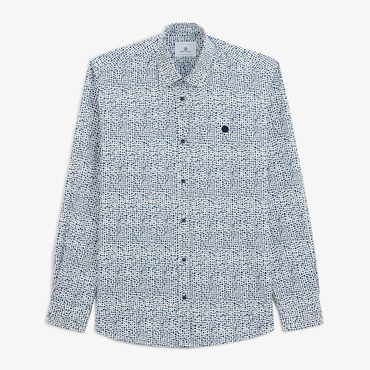 Chemise imprimé fantaisie bleu