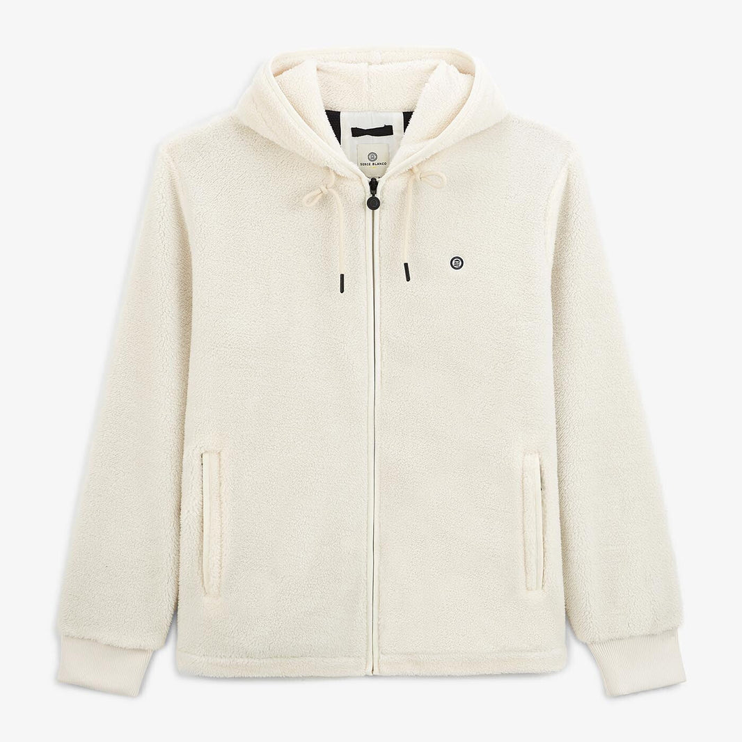 Chaqueta polar Dominik en color blanco roto