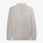 Sudadera Sylvain con cuello con cremallera, beige jaspeado