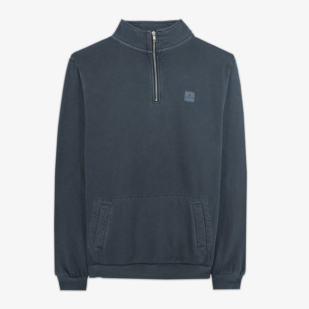 Sudadera Sylvain con cuello con cremallera, azul marino oscuro