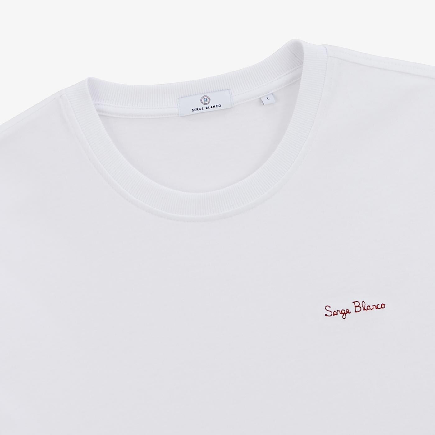 T-shirt Trevor broderie blanc