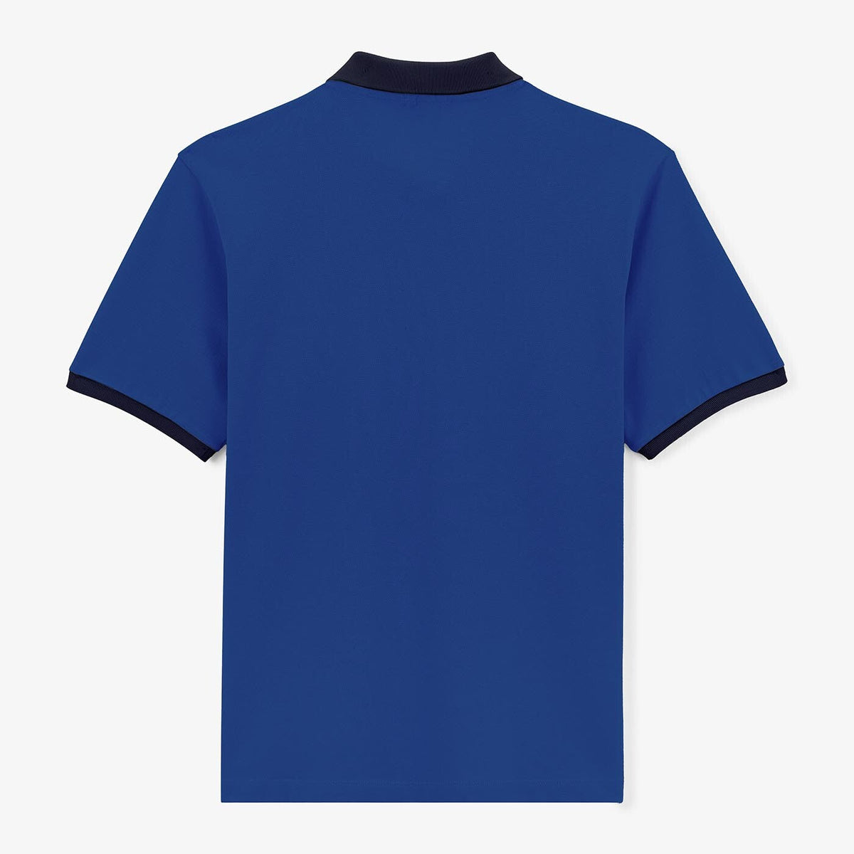 Polo maille piquée blue work col contrastant