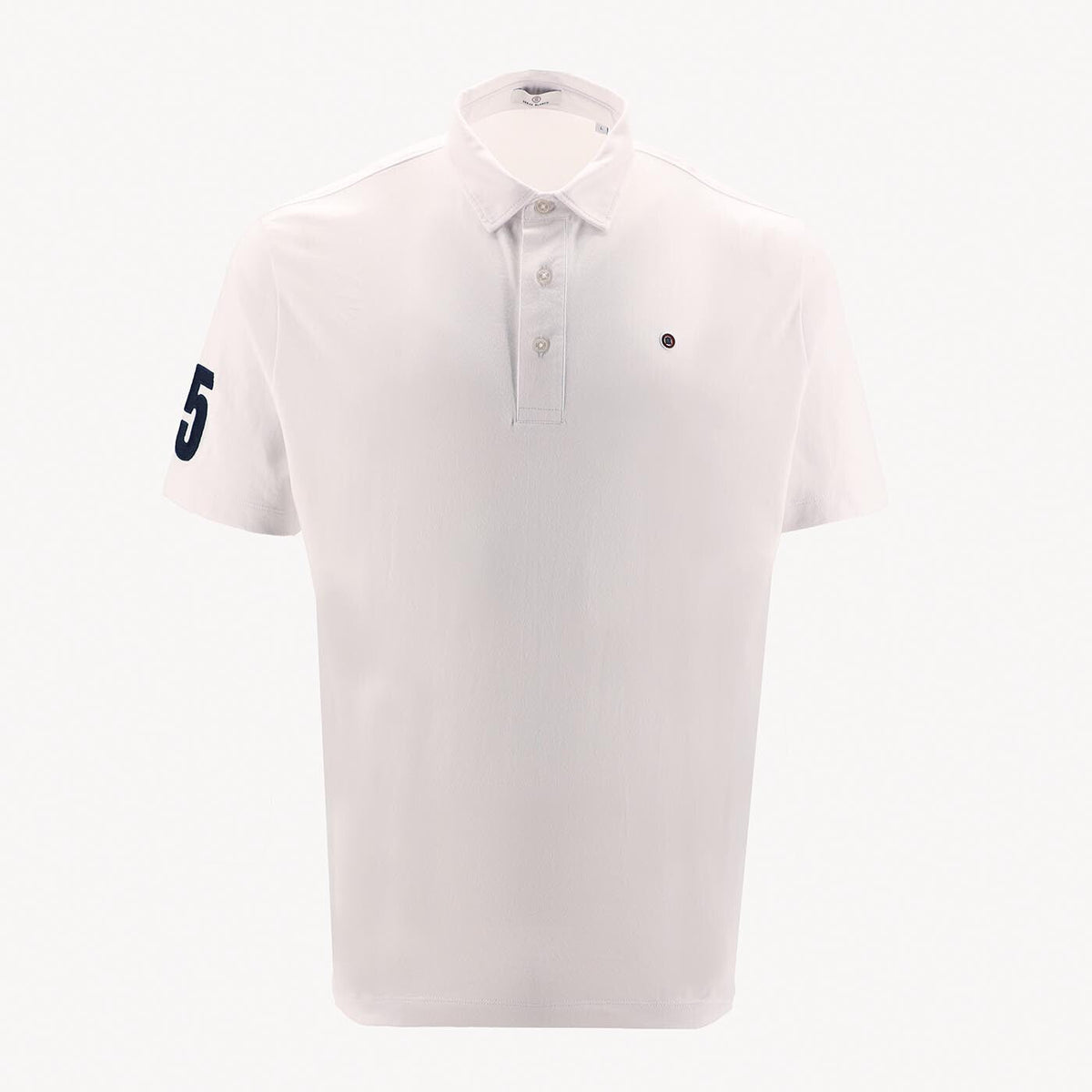 Polo 15 en jersey blanc