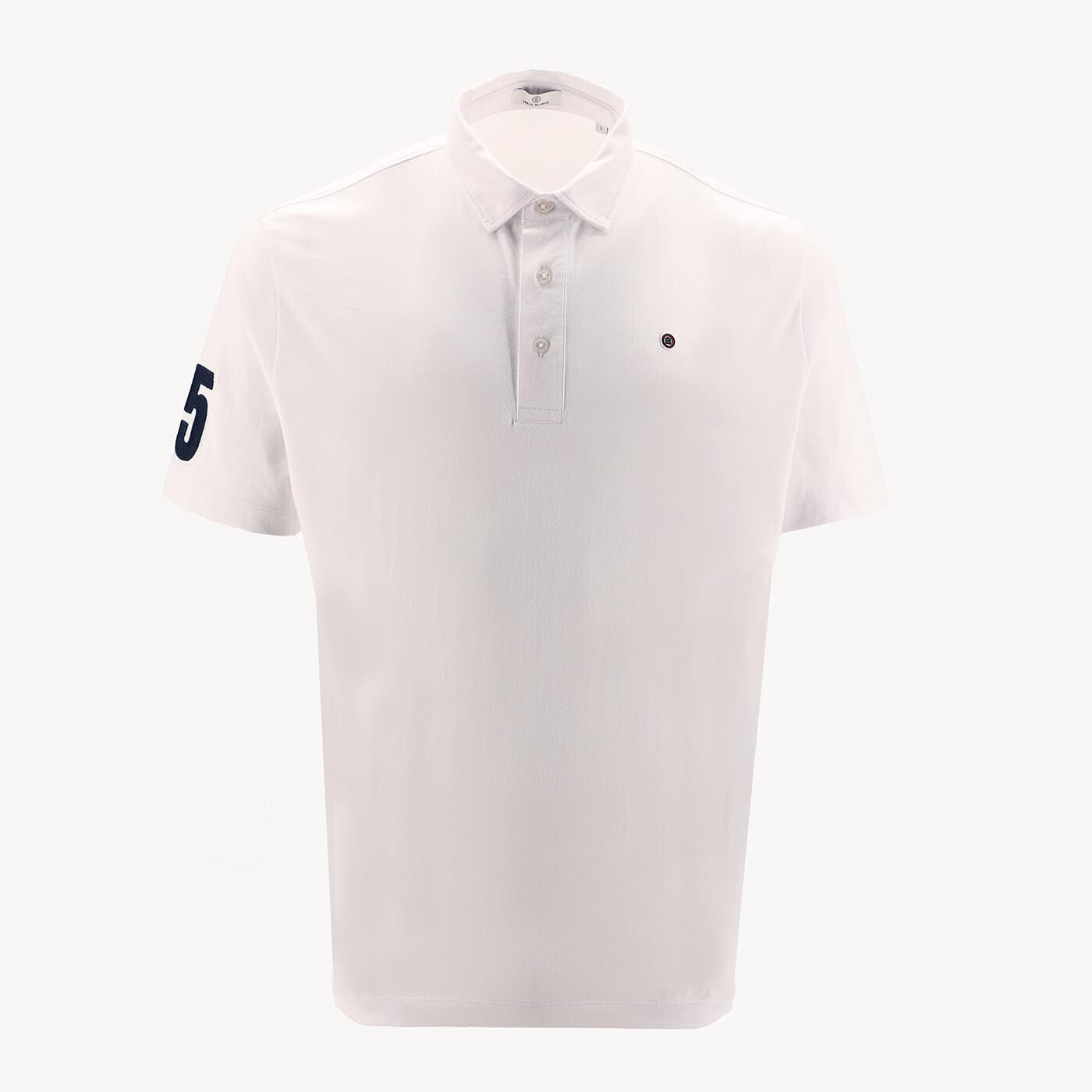 Polo 15 en jersey blanc