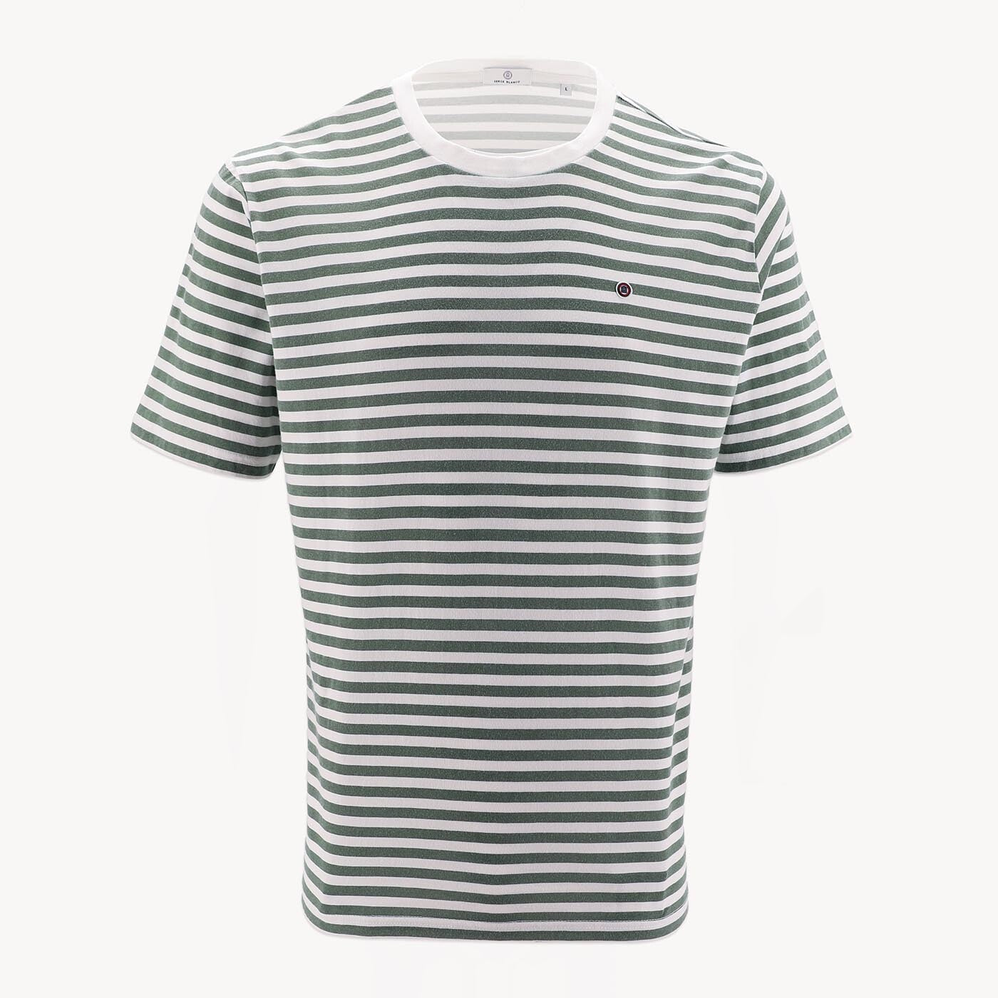 T-shirt en coton rayé militaire