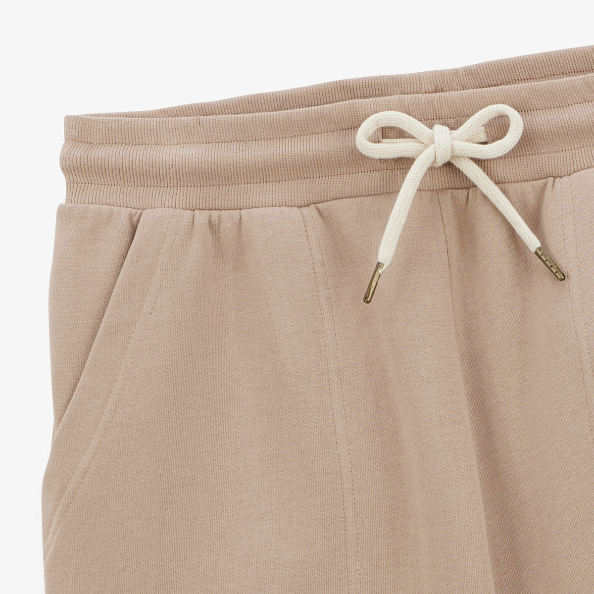 Taupe fleece shorts