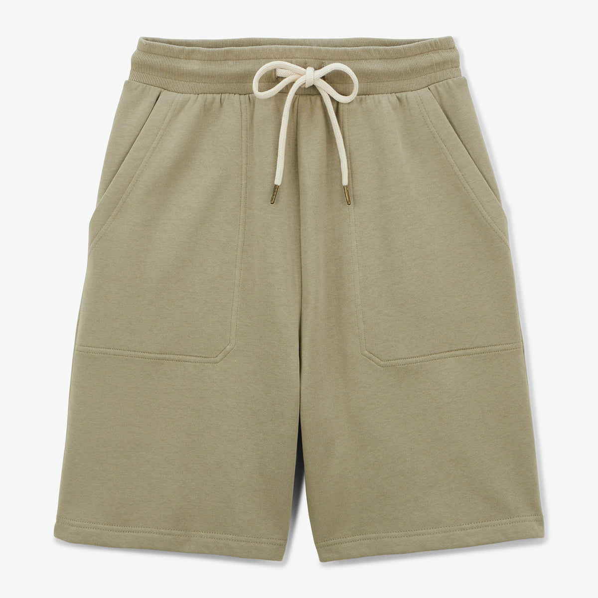 Light khaki fleece shorts