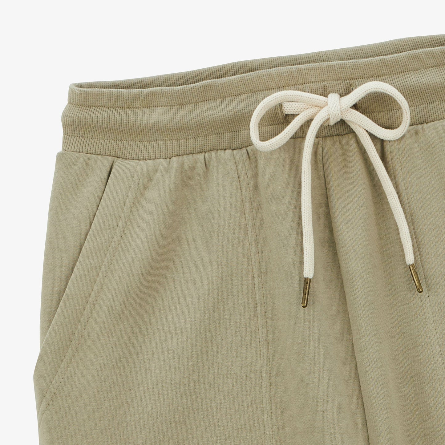 Light khaki fleece shorts