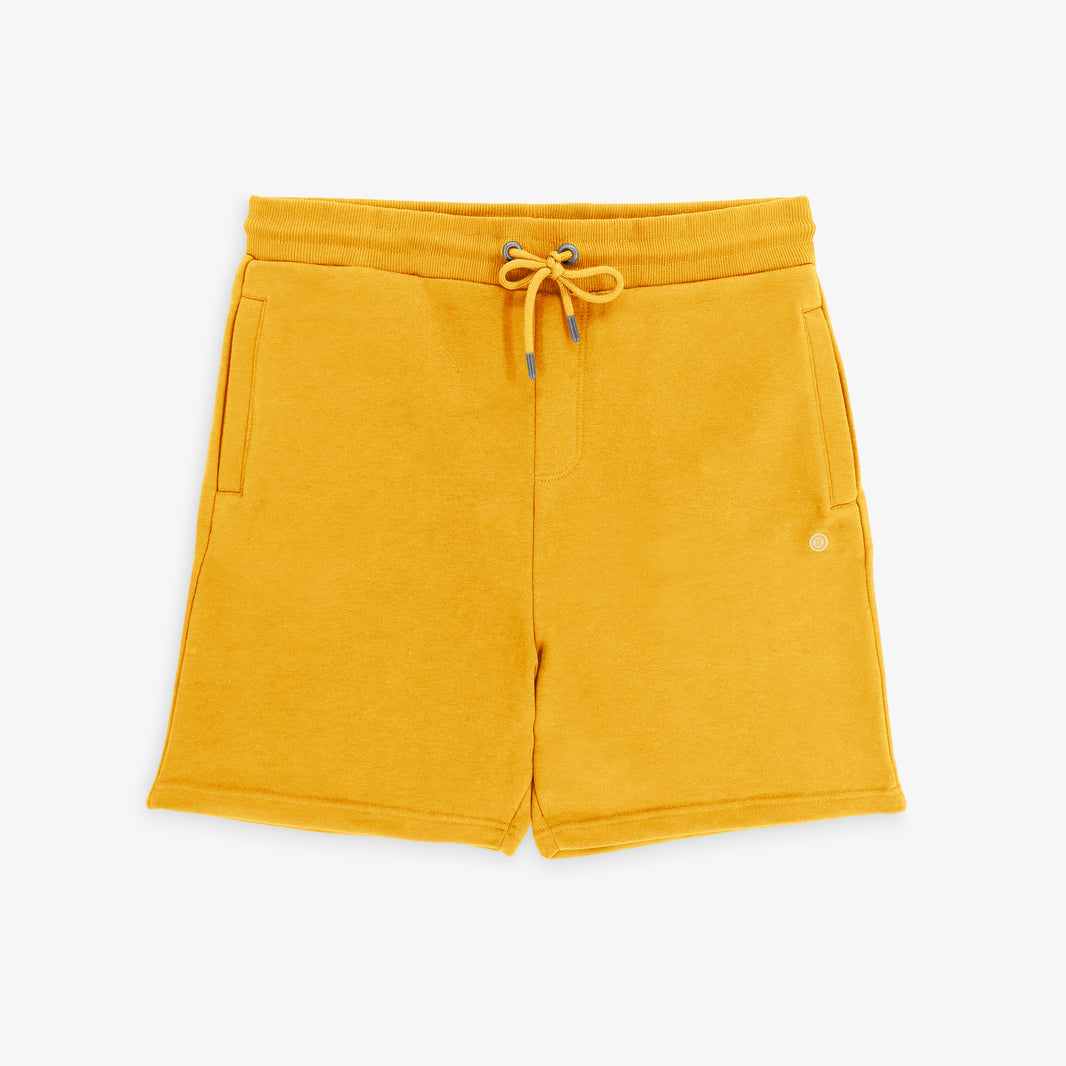 Short en coton molletonné jaune