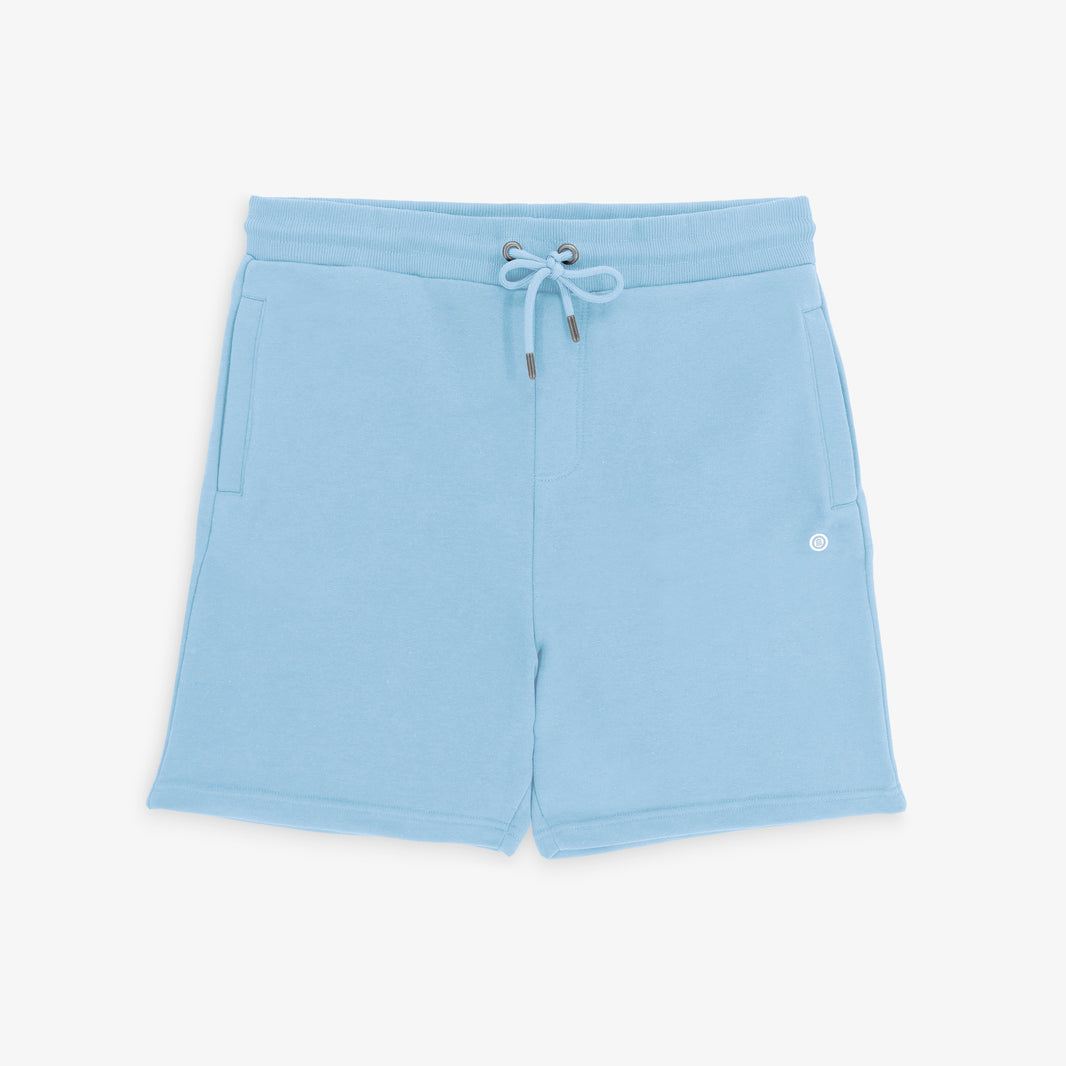 Short en coton molletonné bleu ciel