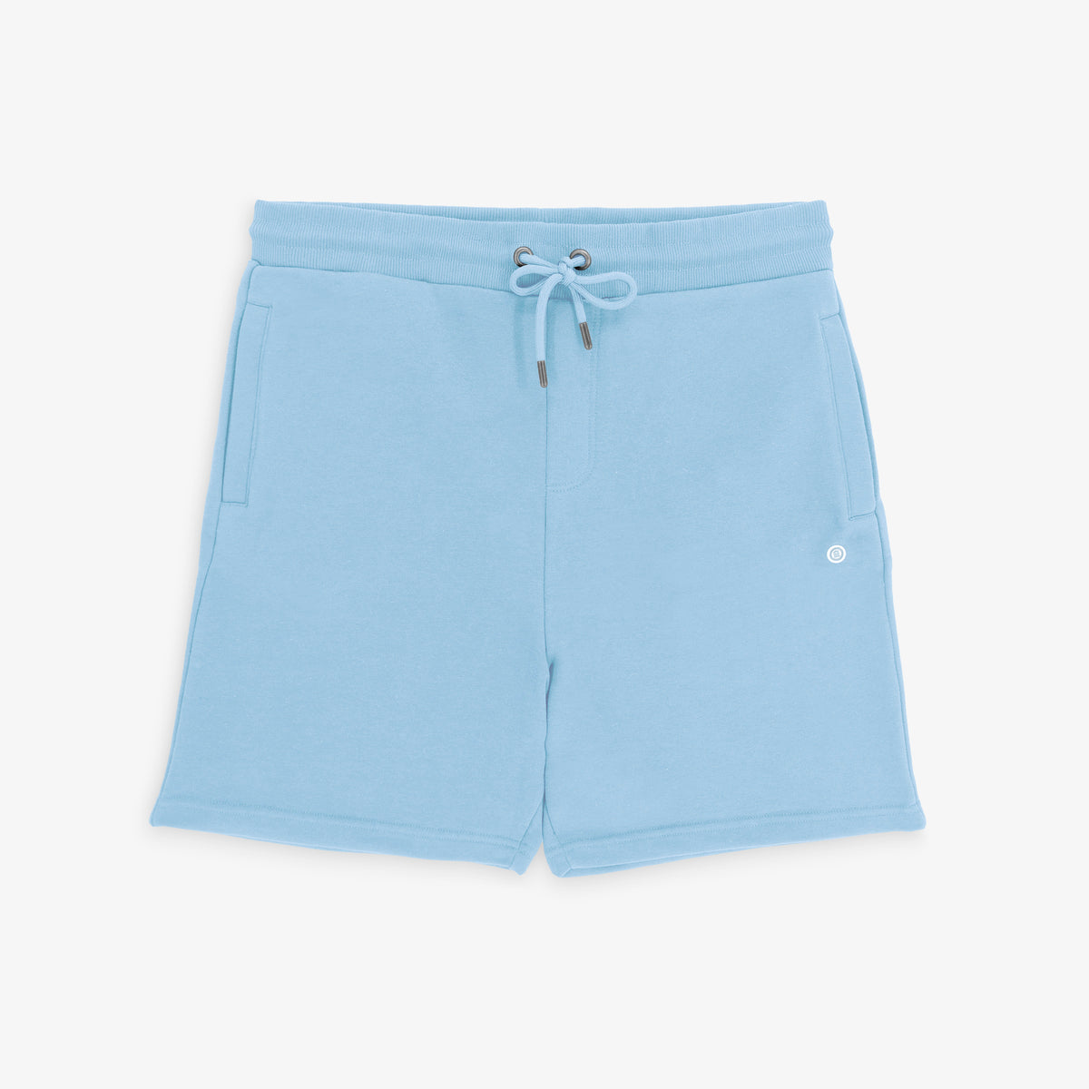 Short en coton molletonné bleu ciel