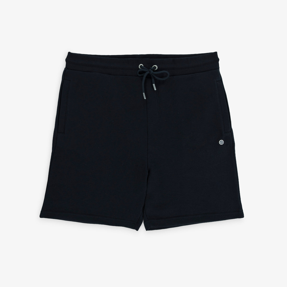Short en coton molletonné bleu marine