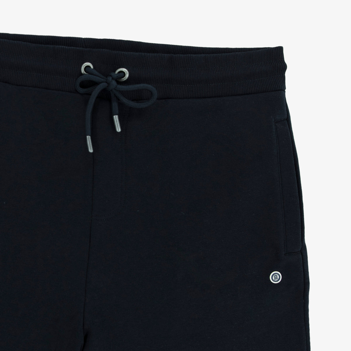 Short en coton molletonné bleu marine