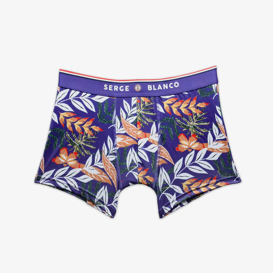 Blue work leaf sublimation boxer shorts