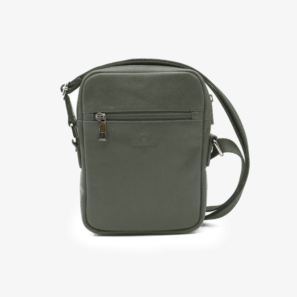 Sacoche bandoulière en cuir de chèvre vert Brooklyn