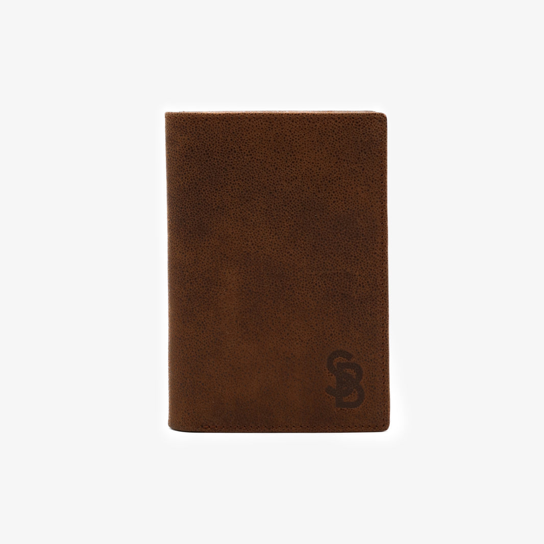 Portefeuille à rabat en cuir marron Brooklin