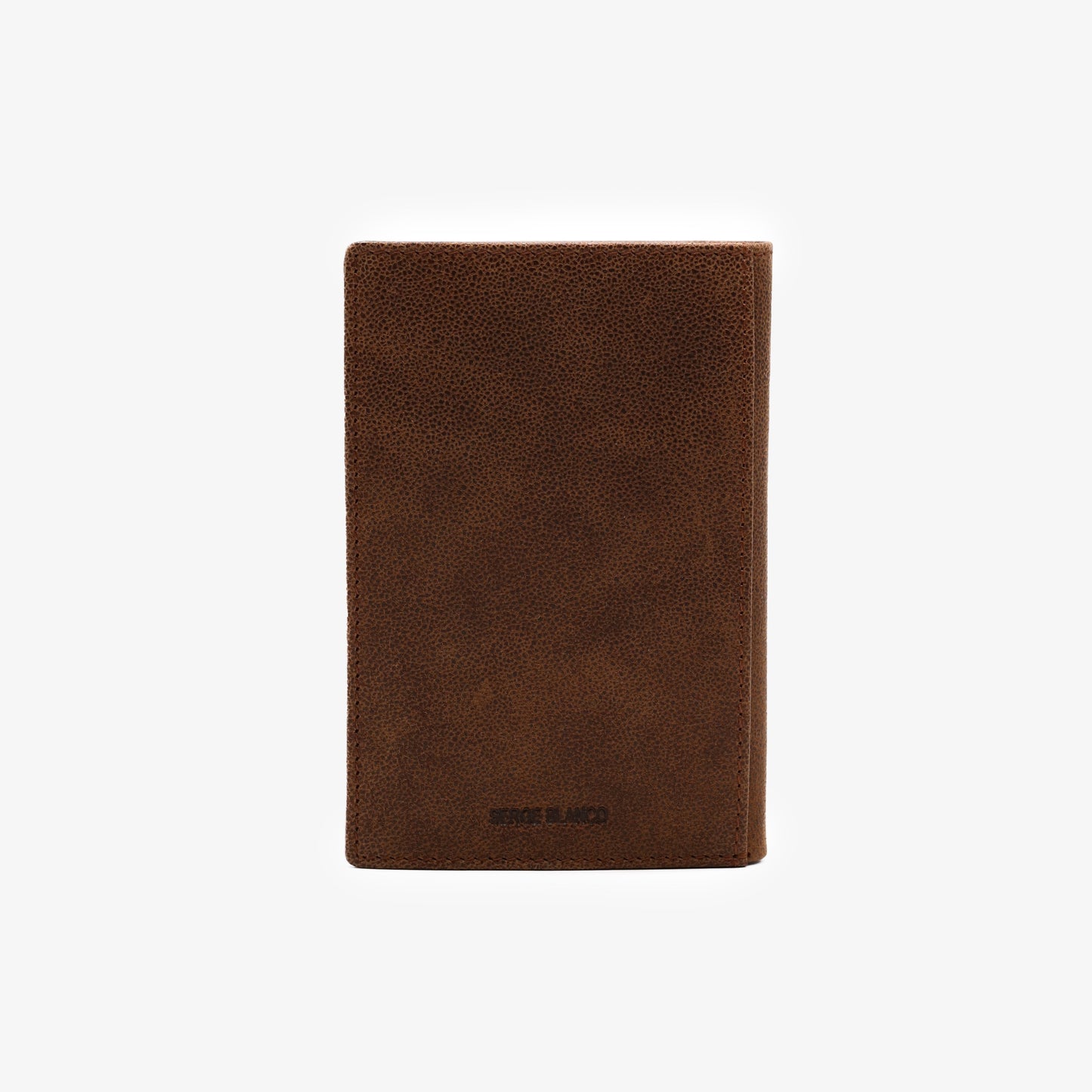 Portefeuille à rabat en cuir marron Brooklin