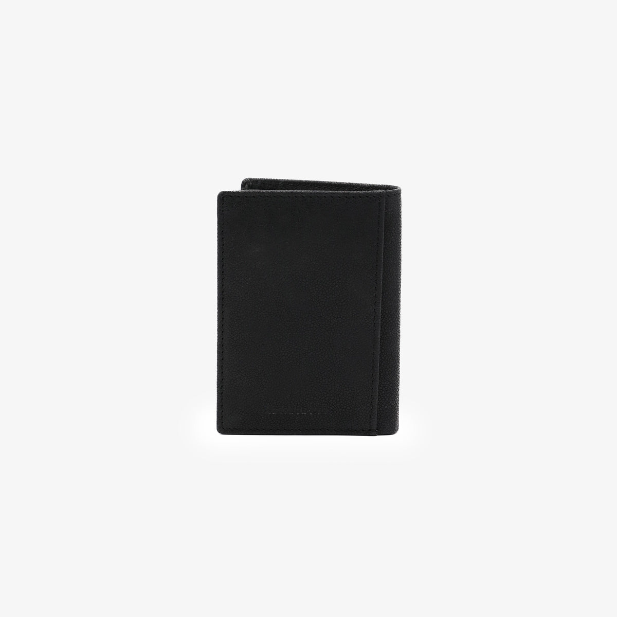 Porte-cartes pliant en cuir de chèvre noir Brooklyn