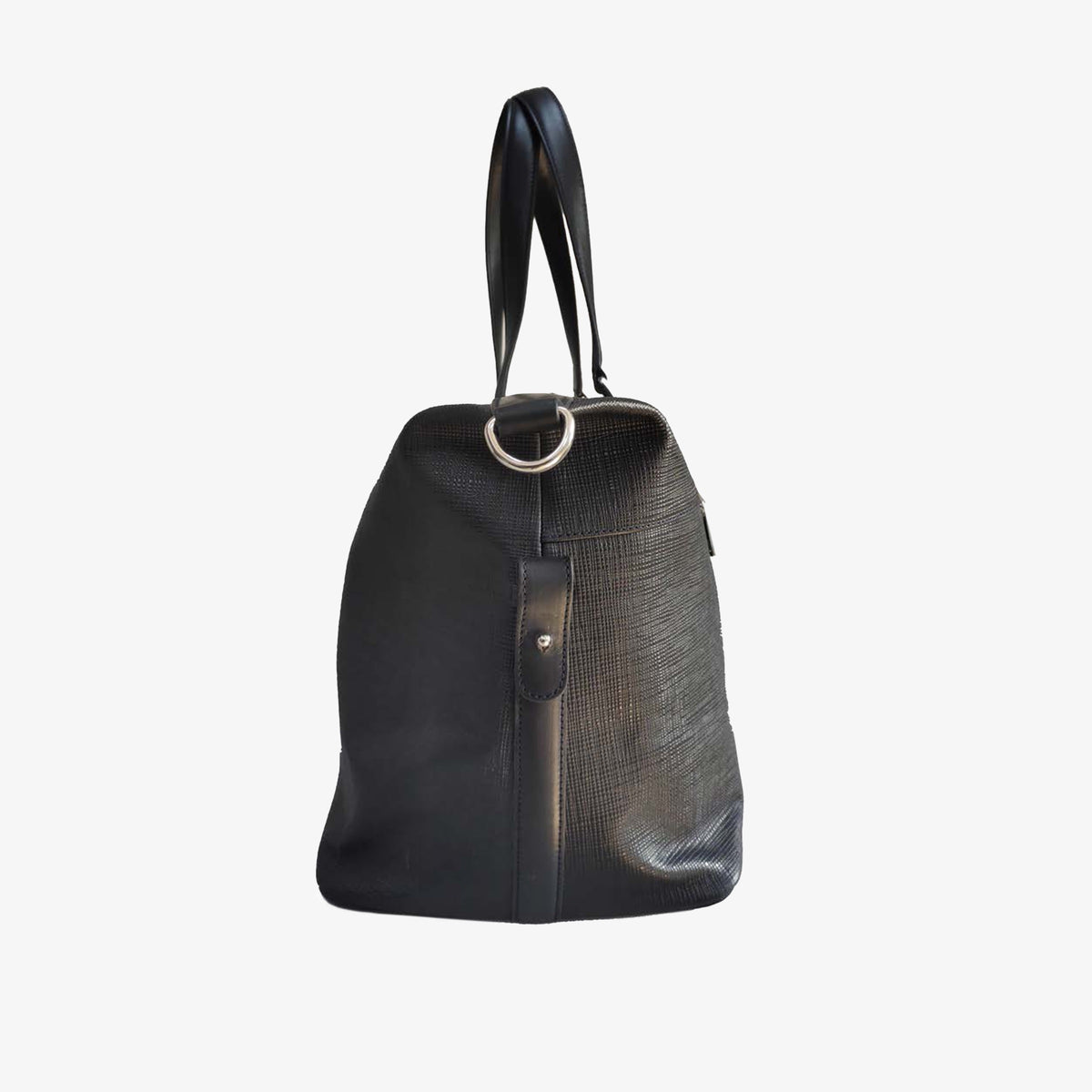 Reisetasche aus dunkelblauem Rindsleder „Biarritz“