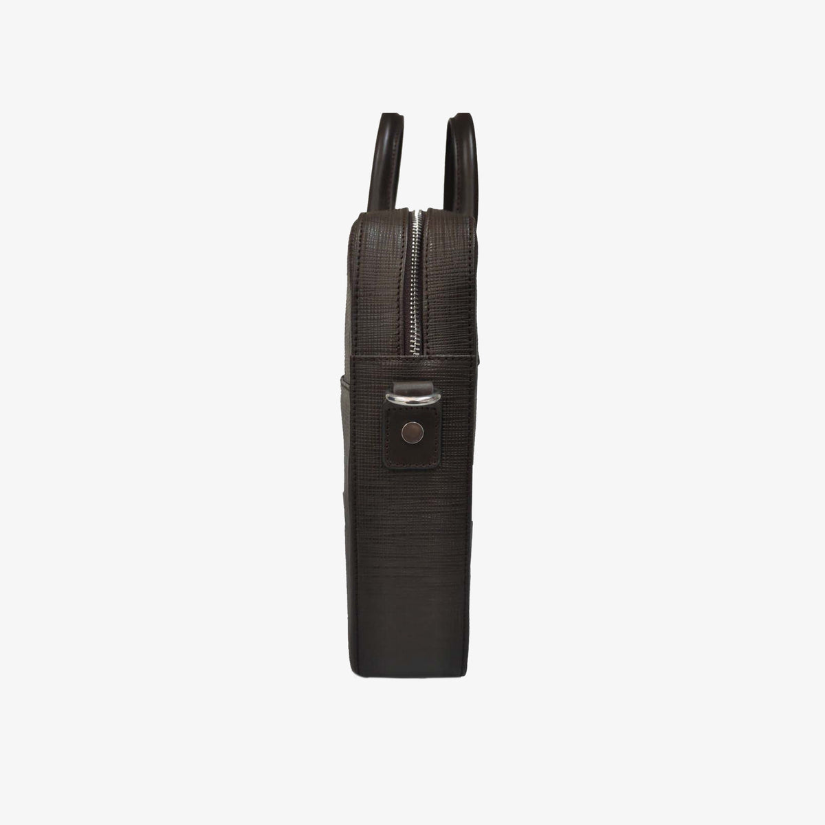 14-inch laptoptas van donkerbruin rundleer, model Biarritz