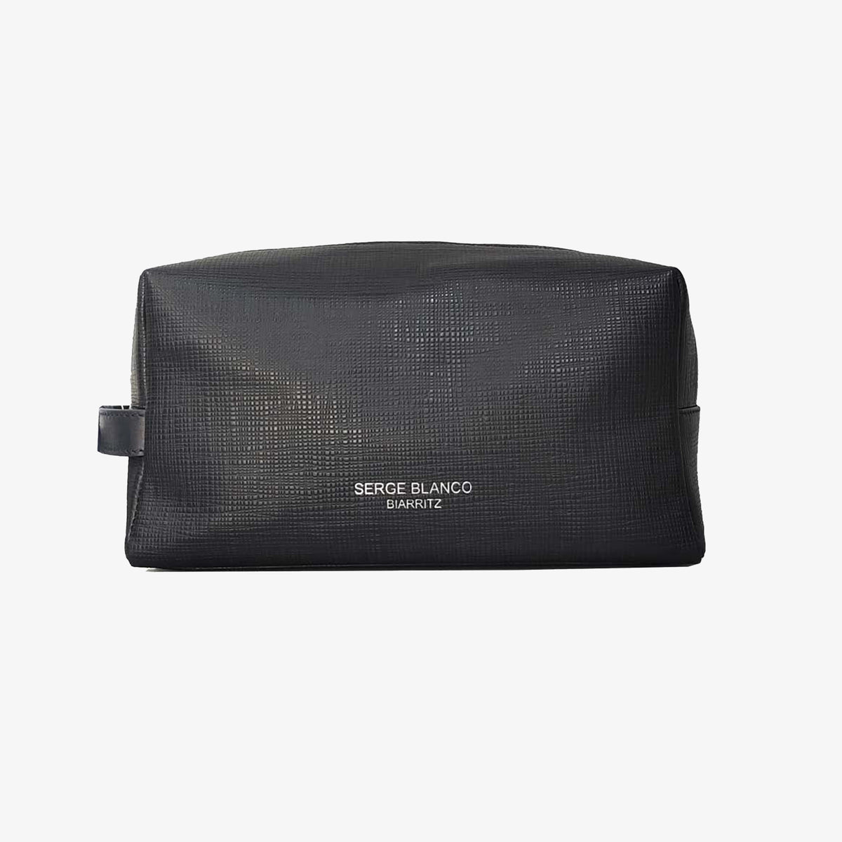 Trousse de toilette en cuir de vachette bleu marine foncé Biarritz