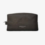 Trousse de toilette en cuir de vachette marron foncé Biarritz