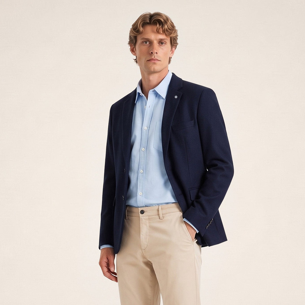 Blazer 100% laine bleu marine foncé Henri