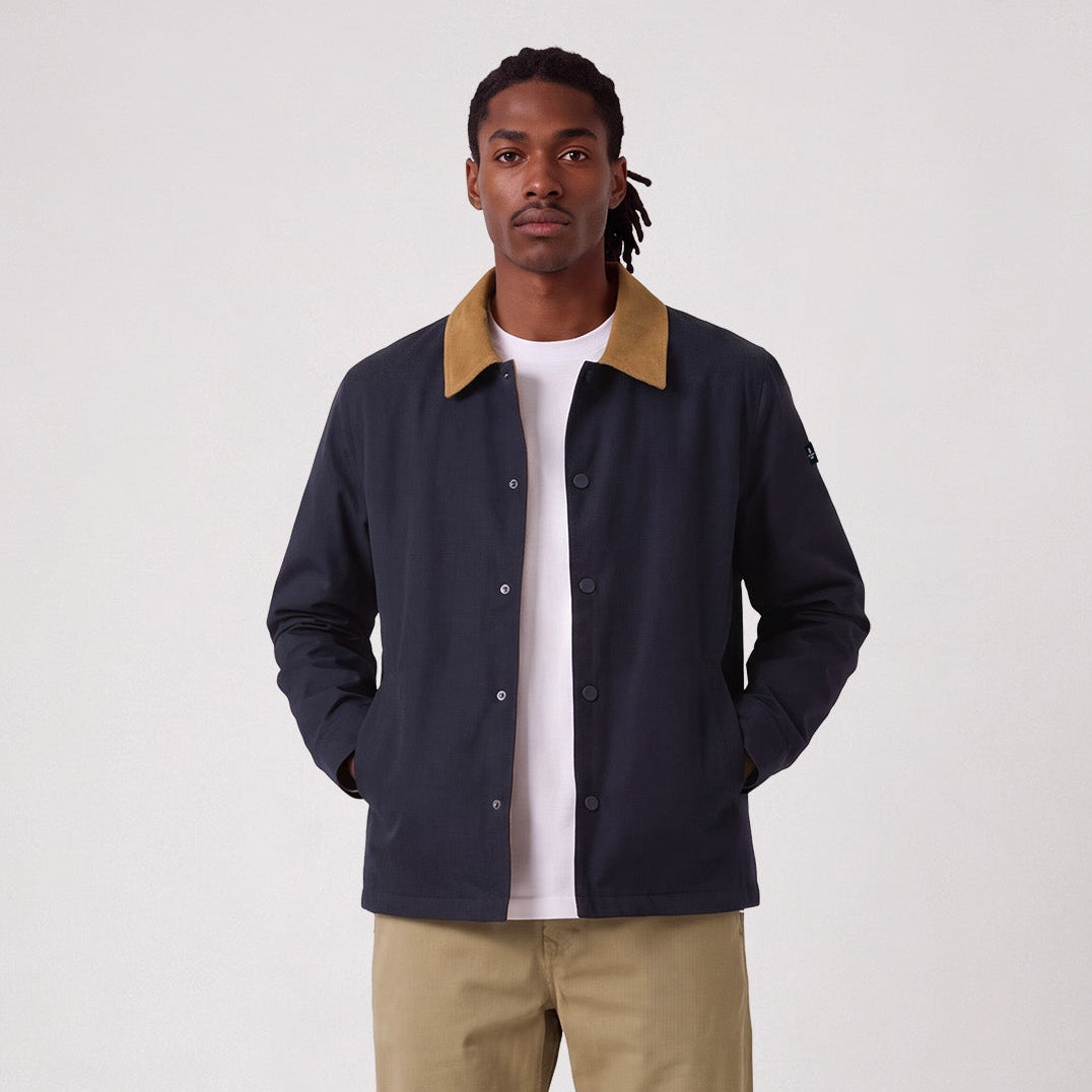 Blouson Dan déperlant bleu col velours SBPLAY