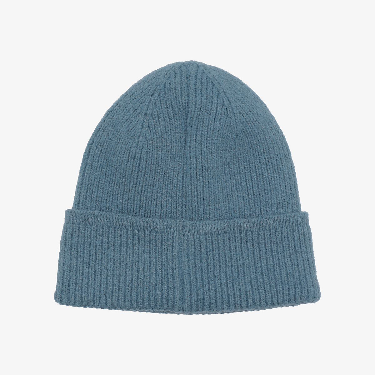 Bonnet côtelé en maille bleu lupin serge blanco